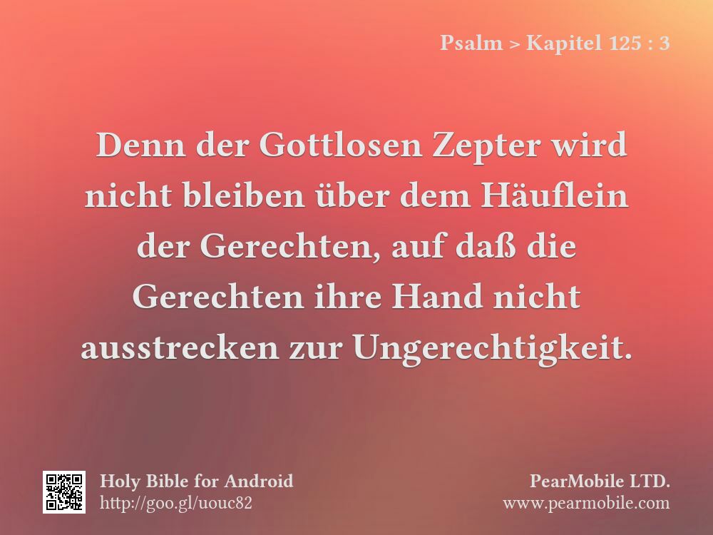 Psalm, Kapitel 125:3